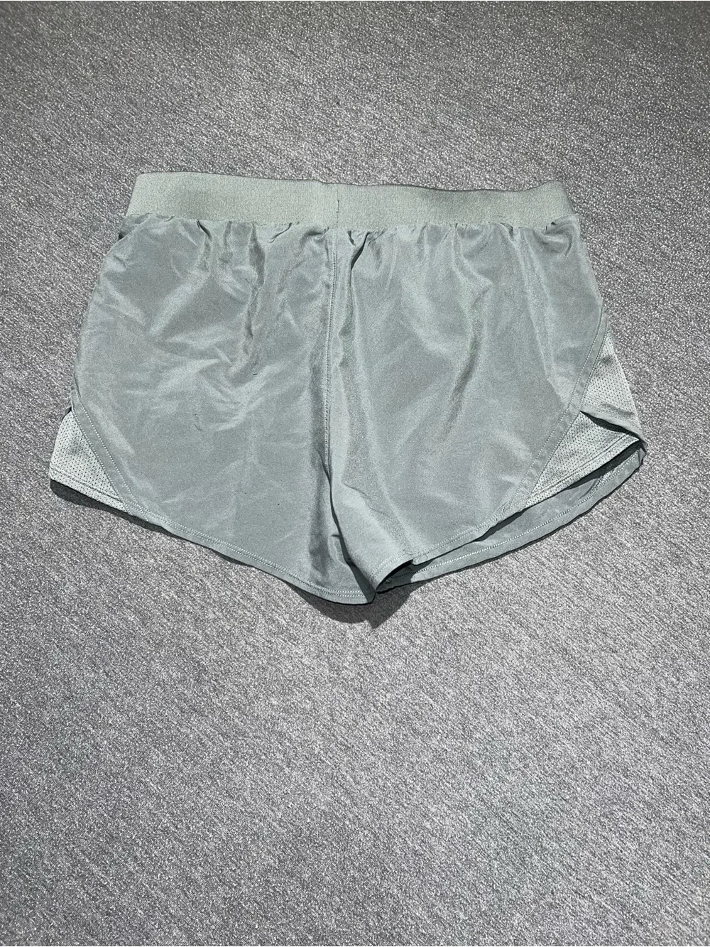 Under Armour grey Athletic Running Shorts with Pink Logo